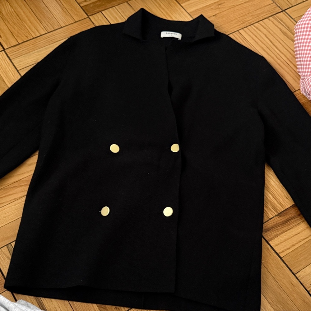 Aritzia Babaton Black Sweater Blazer
